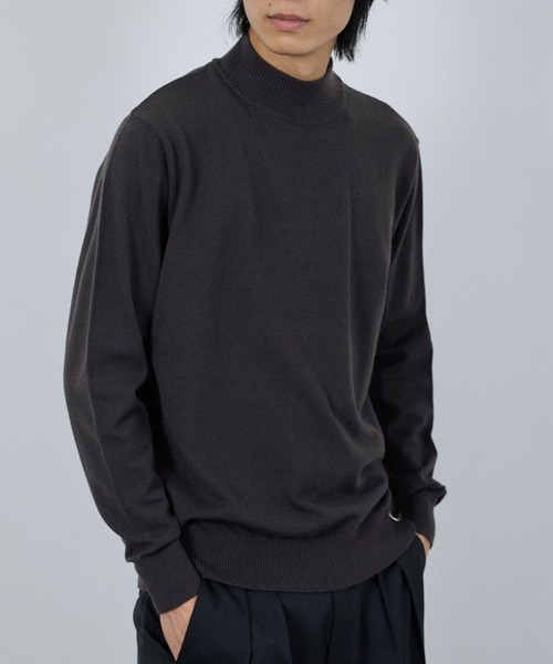 NAVY(ネイビー)の「NAVY 素肌ニット ハイネック(ニット/セーター・メンズ・ベージュ/ネイビー/スミクロ/ブラウン・M/S/XL/L)」の2枚目の写真