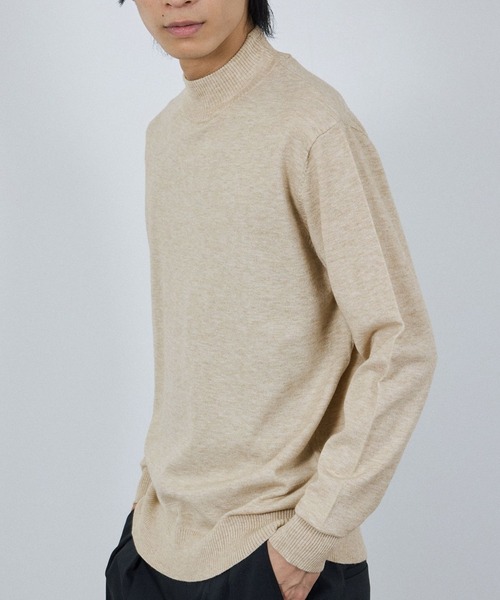 NAVY(ネイビー)の「NAVY 素肌ニット ハイネック(ニット/セーター・メンズ・ベージュ/ネイビー/スミクロ/ブラウン・M/S/XL/L)」の19枚目の写真