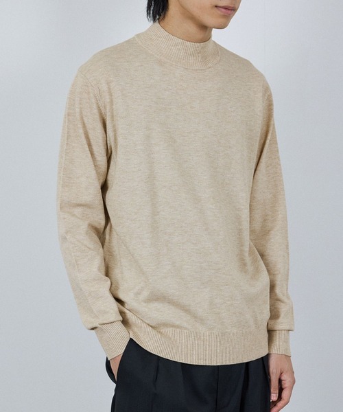 NAVY(ネイビー)の「NAVY 素肌ニット ハイネック(ニット/セーター・メンズ・ベージュ/ネイビー/スミクロ/ブラウン・M/S/XL/L)」の20枚目の写真