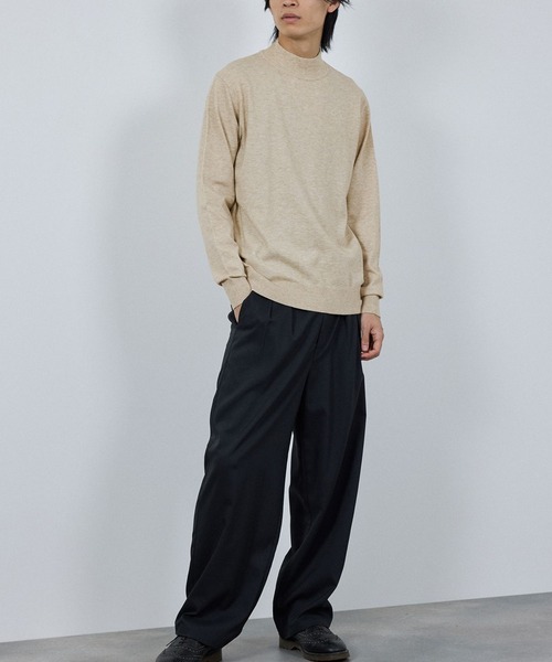 NAVY(ネイビー)の「NAVY 素肌ニット ハイネック(ニット/セーター・メンズ・ベージュ/ネイビー/スミクロ/ブラウン・M/S/XL/L)」の18枚目の写真