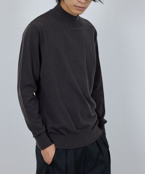 NAVY(ネイビー)の「NAVY 素肌ニット ハイネック(ニット/セーター・メンズ・ベージュ/ネイビー/スミクロ/ブラウン・M/S/XL/L)」の15枚目の写真