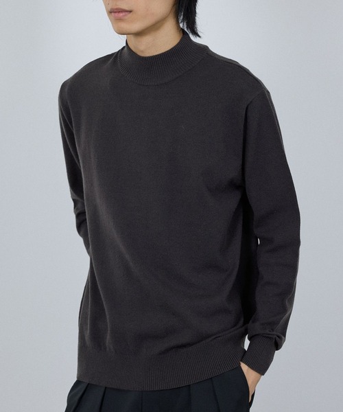 NAVY(ネイビー)の「NAVY 素肌ニット ハイネック(ニット/セーター・メンズ・ベージュ/ネイビー/スミクロ/ブラウン・M/S/XL/L)」の14枚目の写真