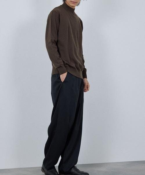 NAVY(ネイビー)の「NAVY 素肌ニット ハイネック(ニット/セーター・メンズ・ベージュ/ネイビー/スミクロ/ブラウン・M/S/XL/L)」の16枚目の写真