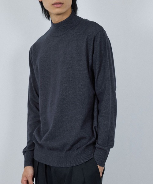 NAVY(ネイビー)の「NAVY 素肌ニット ハイネック(ニット/セーター・メンズ・ベージュ/ネイビー/スミクロ/ブラウン・M/S/XL/L)」の8枚目の写真