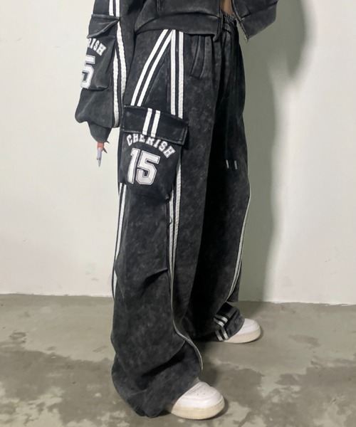 A'GEM/9 × .kom 『.KOM/ドットケーオーエム』 Y2K Washed Sweat Side