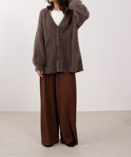 emesuelee(エメスーリー)の「ジャガードイージーワイドパンツ(その他パンツ・レディース・ベージュ/ブラック/チャコールグレー/ネイビー/ブラウン・2L/フリー)」の7枚目の写真