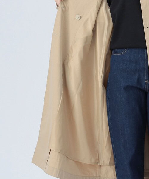 BEAMS HEART（ビームスハート）の「【ベストセラー】後ボタン ロングコート（ノーカラーコート・レディース・オリーブ/ネイビー/ベージュ・MEDIUM/SMALL）」の13枚目の写真