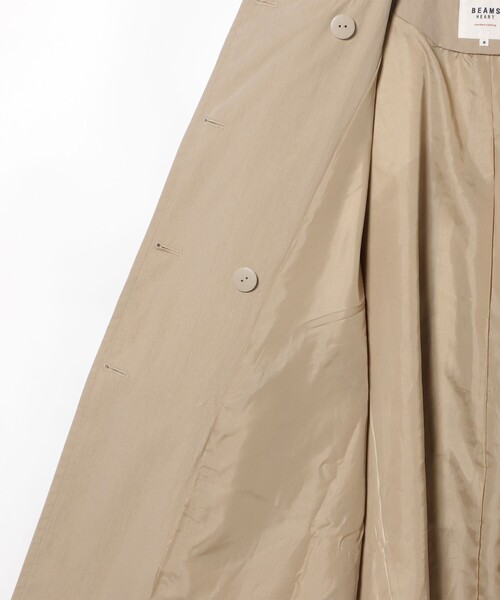 BEAMS HEART（ビームスハート）の「【ベストセラー】後ボタン ロングコート（ノーカラーコート・レディース・オリーブ/ネイビー/ベージュ・MEDIUM/SMALL）」の21枚目の写真