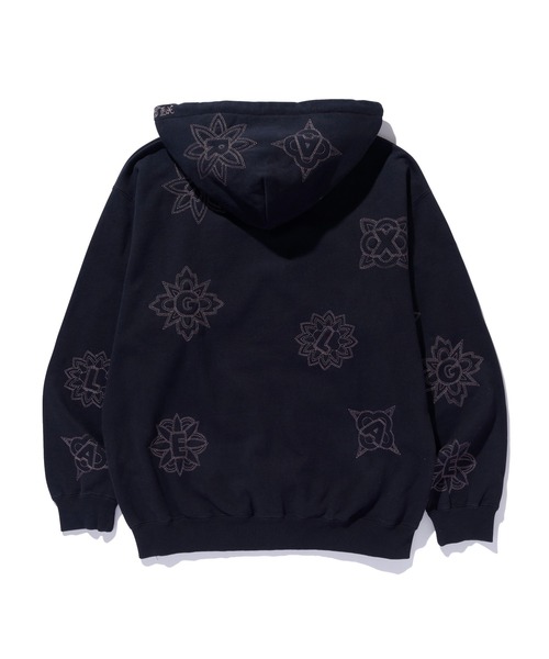 C.E embroidery heavy hoodie L パーカー XLARGE（エクストララージ）の「ALLOVER EMBROIDERY ZIP UP HOODED