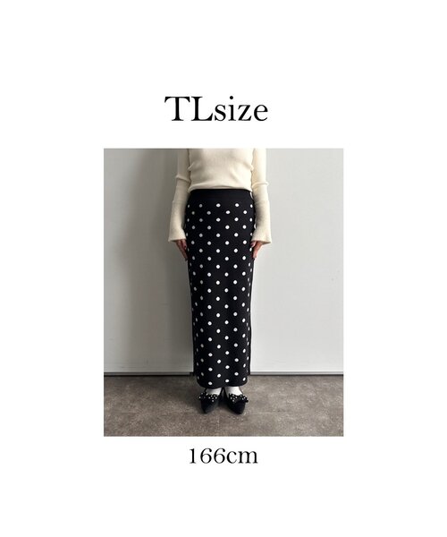 prose verse（プロズヴェール）の「ドットジャガードニットスカート（スカート・レディース・ブラック系その他・MEDIUM/LARGE/PM/PL/TM/TL）」の22枚目の写真