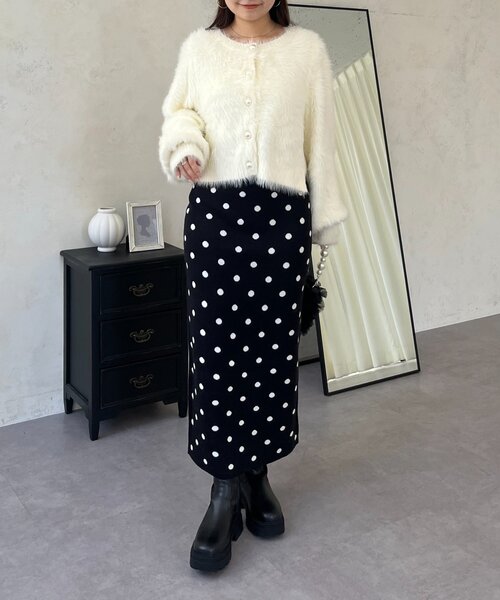 セール】ドットジャガードニットスカート（スカート）｜prose verse