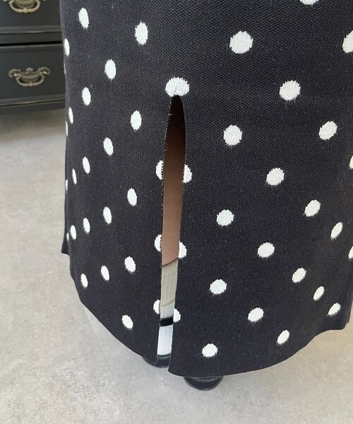 prose verse（プロズヴェール）の「ドットジャガードニットスカート（スカート・レディース・ブラック系その他・MEDIUM/LARGE/PM/PL/TM/TL）」の13枚目の写真