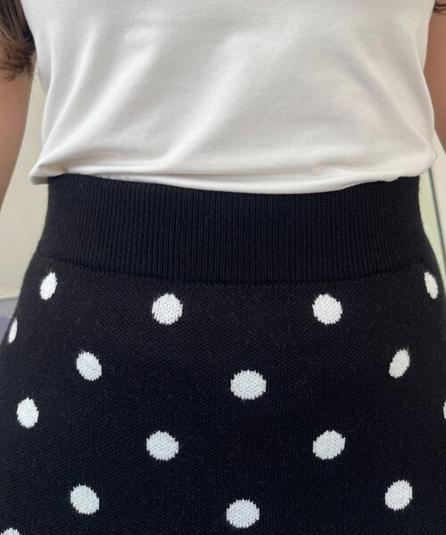 prose verse（プロズヴェール）の「ドットジャガードニットスカート（スカート・レディース・ブラック系その他・MEDIUM/LARGE/PM/PL/TM/TL）」の16枚目の写真