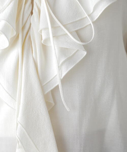 FREE'S MART（フリーズマート）の「ダブルラッフルフリルブラウス（シャツ/ブラウス・レディース・ホワイト系その他/ブルー/ホワイト・FREE）」の20枚目の写真