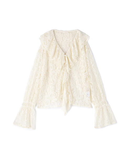 FREE'S MART（フリーズマート）の「ダブルラッフルフリルブラウス（シャツ/ブラウス・レディース・ホワイト系その他/ブルー/ホワイト・FREE）」の21枚目の写真