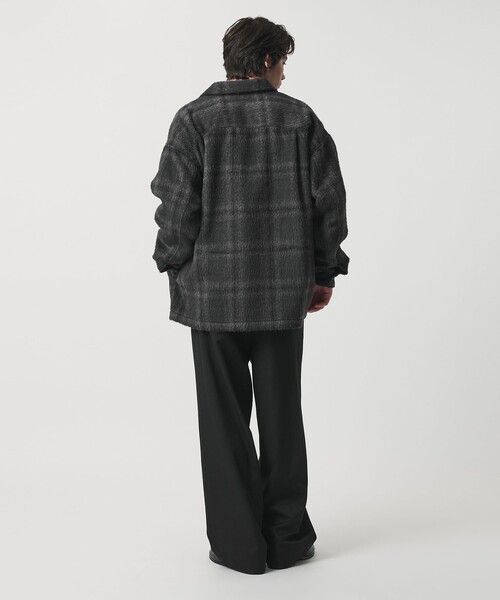 MONKEY TIME（モンキータイム）の「オンブレチェック フリースメルトン CPOジャケット（その他アウター・メンズ・ダークグレー/ベージュ・S/M/L/XL）」の4枚目の写真