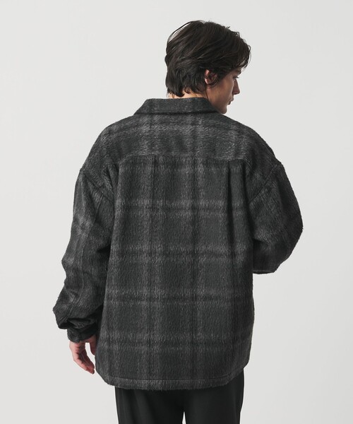 MONKEY TIME（モンキータイム）の「オンブレチェック フリースメルトン CPOジャケット（その他アウター・メンズ・ダークグレー/ベージュ・S/M/L/XL）」の6枚目の写真