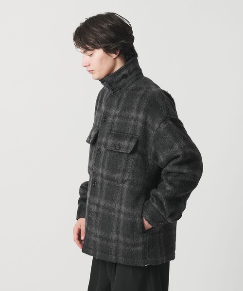 MONKEY TIME（モンキータイム）の「オンブレチェック フリースメルトン CPOジャケット（その他アウター・メンズ・ダークグレー/ベージュ・S/M/L/XL）」の8枚目の写真