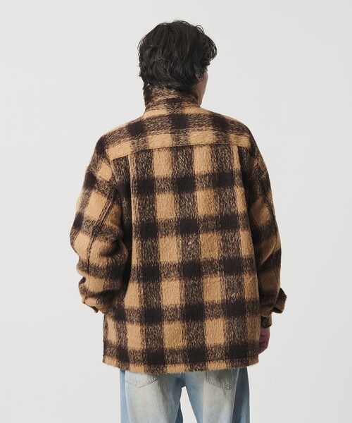 MONKEY TIME（モンキータイム）の「オンブレチェック フリースメルトン CPOジャケット（その他アウター・メンズ・ダークグレー/ベージュ・S/M/L/XL）」の12枚目の写真