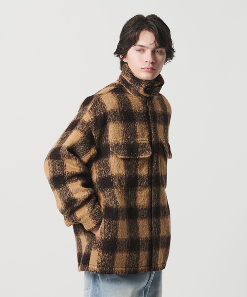 MONKEY TIME（モンキータイム）の「オンブレチェック フリースメルトン CPOジャケット（その他アウター・メンズ・ダークグレー/ベージュ・S/M/L/XL）」の13枚目の写真