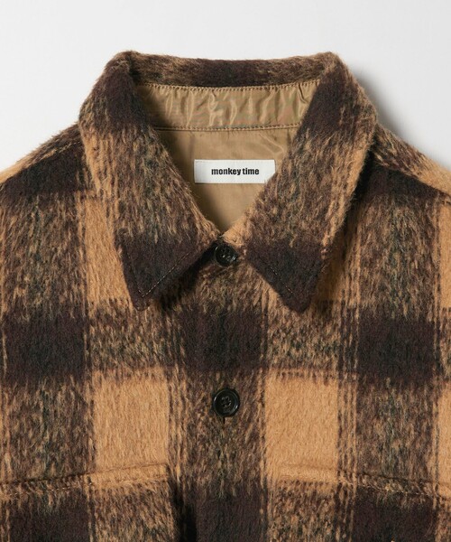 MONKEY TIME（モンキータイム）の「オンブレチェック フリースメルトン CPOジャケット（その他アウター・メンズ・ダークグレー/ベージュ・S/M/L/XL）」の19枚目の写真