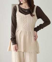 【apres jour clair】【セットアップ可能】ケーブルニットビスチェ