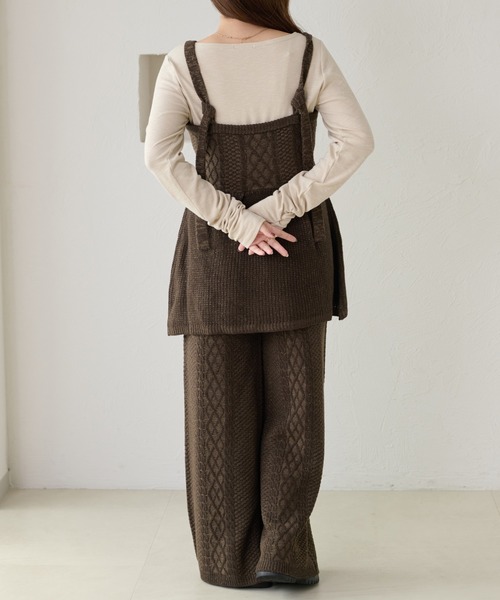apres jour clair(アプレジュールクレア)の「【apres jour clair】【セットアップ可能】ケーブルニットビスチェ(ニット/セーター・レディース・ベージュ/ブラウン系その他/アイボリー・フリー/X-LARGE)」の12枚目の写真