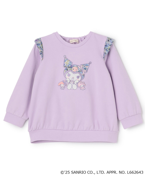 sense of wonder（センスオブワンダー）の「【クロミ】リバティファブリックアップリケトレーナー（スウェット・キッズ・ラベンダー/ネイビー・110cm/100cm/90cm/80ｃｍ/130cm/120cm）」の2枚目の写真