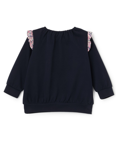 sense of wonder（センスオブワンダー）の「【クロミ】リバティファブリックアップリケトレーナー（スウェット・キッズ・ラベンダー/ネイビー・110cm/100cm/90cm/80ｃｍ/130cm/120cm）」の5枚目の写真