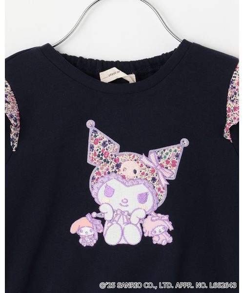 sense of wonder（センスオブワンダー）の「【クロミ】リバティファブリックアップリケトレーナー（スウェット・キッズ・ラベンダー/ネイビー・110cm/100cm/90cm/80ｃｍ/130cm/120cm）」の6枚目の写真