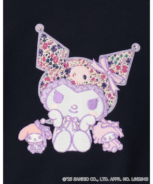 sense of wonder（センスオブワンダー）の「【クロミ】リバティファブリックアップリケトレーナー（スウェット・キッズ・ラベンダー/ネイビー・110cm/100cm/90cm/80ｃｍ/130cm/120cm）」の7枚目の写真