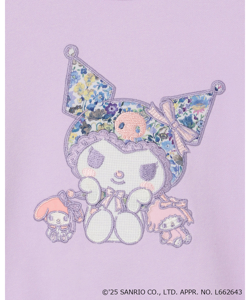 sense of wonder（センスオブワンダー）の「【クロミ】リバティファブリックアップリケトレーナー（スウェット・キッズ・ラベンダー/ネイビー・110cm/100cm/90cm/80ｃｍ/130cm/120cm）」の8枚目の写真