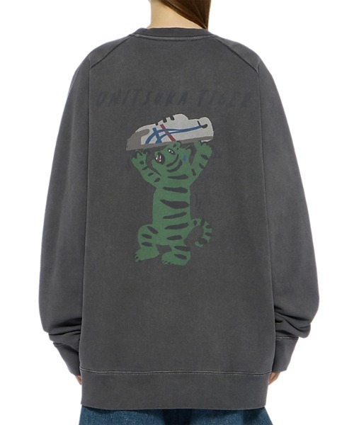 Onitsuka Tiger（オニツカタイガー）の「WASHED SWEAT TOP/ ウォッシュドスウェットトップ（スウェット・レディース・ピンク/グレー・XS/M/L/XL/S）」の12枚目の写真