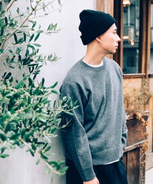 kuros'（クロス）の「【kuros’オリジナル】ウールカシミヤ クルーネックプルオーバー（ニット/セーター）」