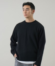 kuros'（クロス）の「【kuros’オリジナル】ウールカシミヤ クルーネックプルオーバー（ニット/セーター）」