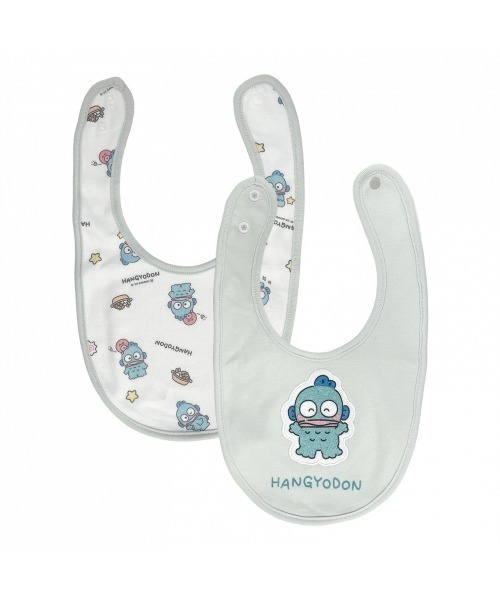 sanrio(サンリオ)の「SANRIO サンリオ アップリケ付きスタイ2枚組(スタイ/よだれかけ・キッズ・グリーン/ブルー/イエロー/ピンク系その他・FREE)」の2枚目の写真