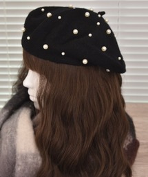 VIBGYOR Women | 【urge select】パール ガーリー ニット ベレー帽(ハンチング/ベレー帽)