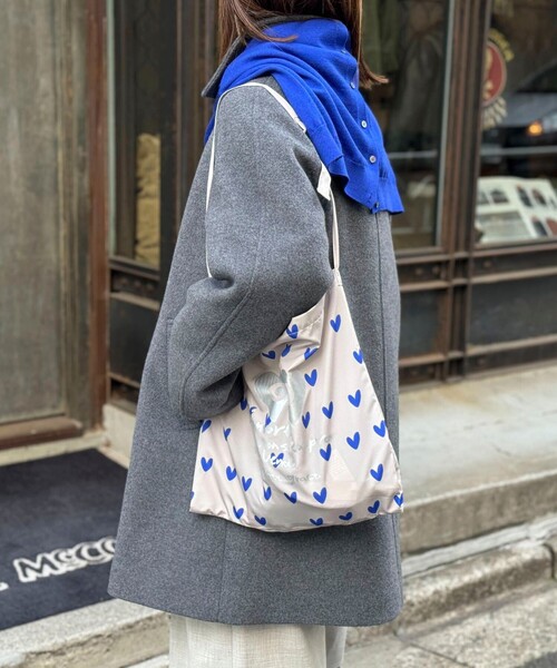grace grace （グラスグラス）の「【grace grace/グラスグラス】ハートアイサブバッグ（エコバッグ/サブバッグ・レディース・ピンク系その他/ブルー系その他/ブラック系その他・FREE）」の4枚目の写真