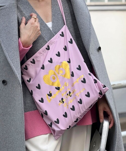 grace grace （グラスグラス）の「【grace grace/グラスグラス】ハートアイサブバッグ（エコバッグ/サブバッグ・レディース・ピンク系その他/ブルー系その他/ブラック系その他・FREE）」の7枚目の写真