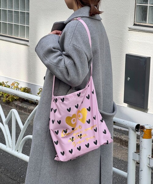 grace grace （グラスグラス）の「【grace grace/グラスグラス】ハートアイサブバッグ（エコバッグ/サブバッグ・レディース・ピンク系その他/ブルー系その他/ブラック系その他・FREE）」の8枚目の写真