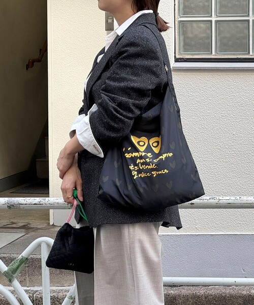 grace grace （グラスグラス）の「【grace grace/グラスグラス】ハートアイサブバッグ（エコバッグ/サブバッグ・レディース・ピンク系その他/ブルー系その他/ブラック系その他・FREE）」の11枚目の写真