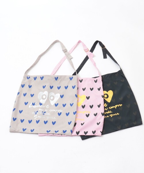 grace grace （グラスグラス）の「【grace grace/グラスグラス】ハートアイサブバッグ（エコバッグ/サブバッグ・レディース・ピンク系その他/ブルー系その他/ブラック系その他・FREE）」の13枚目の写真