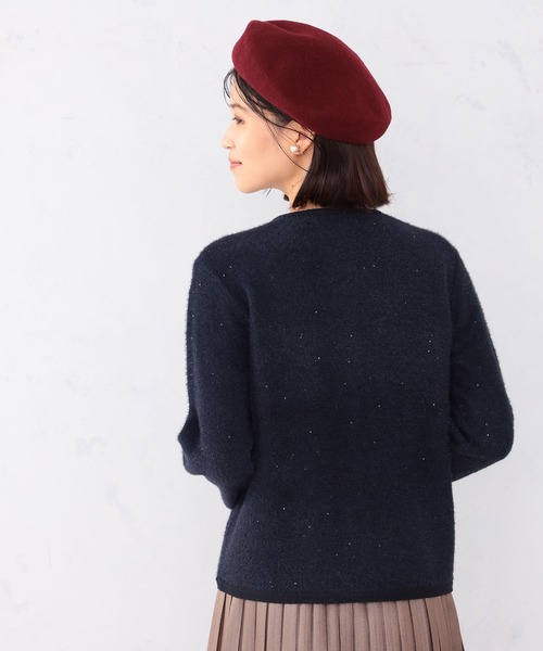 GALLORIA（ギャローリア）の「スパンコールニットカーディガン（カーディガン/ボレロ・レディース・ライトベージュ/ネイビー・S/M/L/LL）」の7枚目の写真