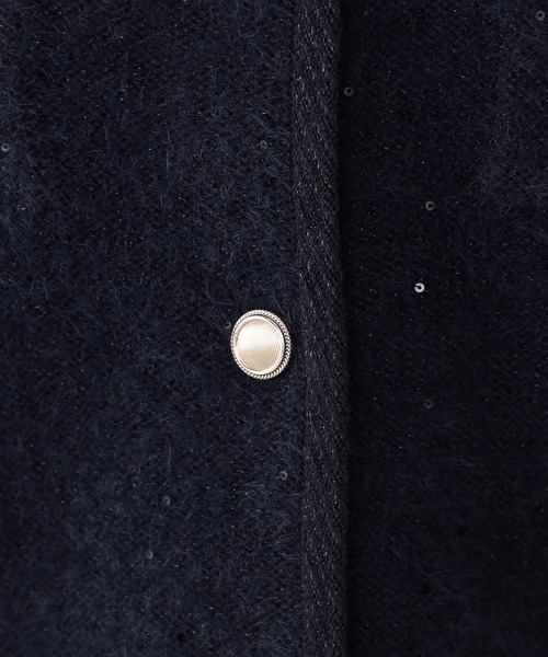 GALLORIA（ギャローリア）の「スパンコールニットカーディガン（カーディガン/ボレロ・レディース・ライトベージュ/ネイビー・S/M/L/LL）」の9枚目の写真