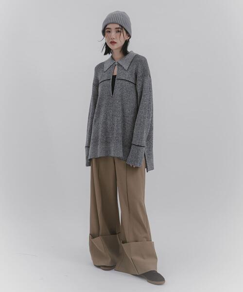 セール】ルーズフカVネックセーター（ニット/セーター）｜SENSE OF