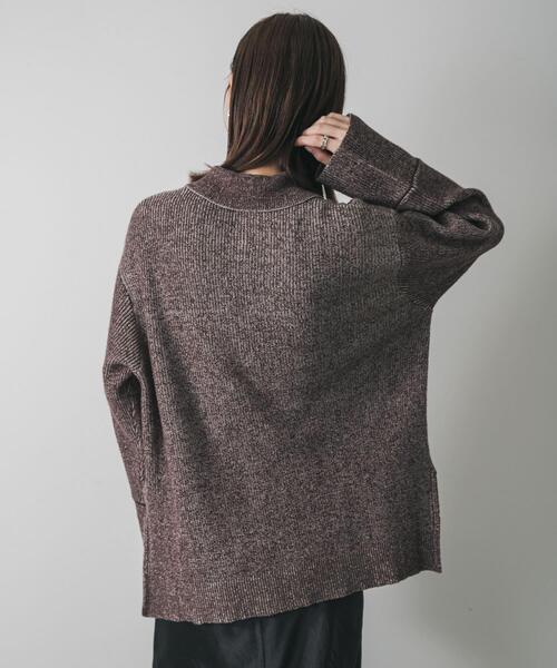 SENSE OF PLACE by URBAN RESEARCH(センスオブプレイスバイアーバンリサーチ)の「ルーズフカVネックセーター(ニット/セーター・レディース・ブラック/ブラウン/レッド・ONE)」の10枚目の写真