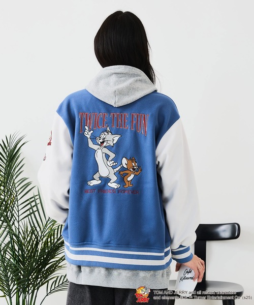 Tom＆Jerry（トムアンドジェリー）の「【TOM&JERRY/トムとジェリー】フリースボンディングスタジャン（スタジャン・レディース・チャコールグレー/ネイビー/ワイン/ブルー・MEDIUM/LARGE）」の12枚目の写真