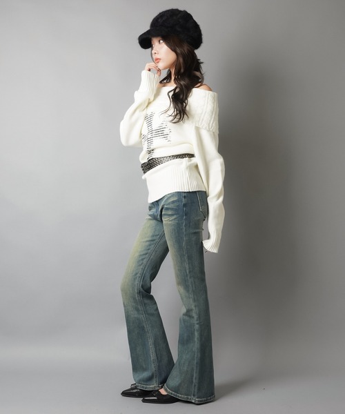 SPINNS（スピンズ）の「ビッグシャギーキャスケット（キャスケット・レディース・ホワイト/ブラック・ONESIZE）」の19枚目の写真