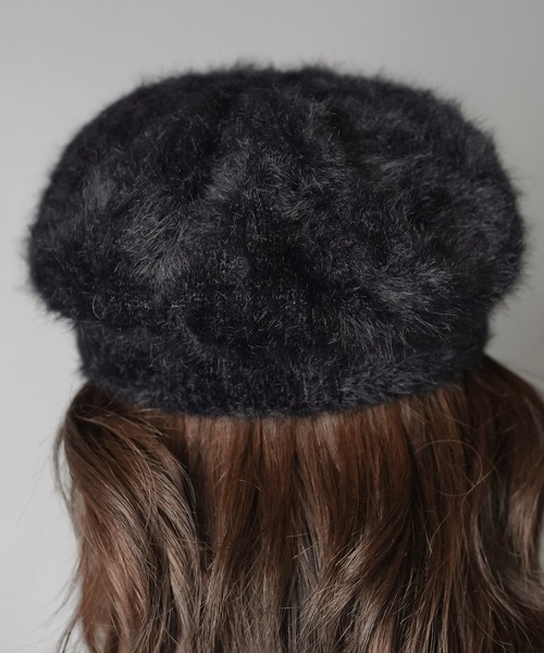 SPINNS（スピンズ）の「ビッグシャギーキャスケット（キャスケット・レディース・ホワイト/ブラック・ONESIZE）」の16枚目の写真