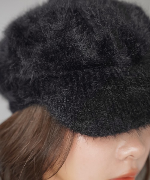 SPINNS（スピンズ）の「ビッグシャギーキャスケット（キャスケット・レディース・ホワイト/ブラック・ONESIZE）」の17枚目の写真